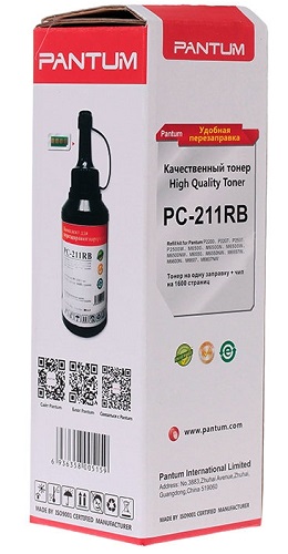 Тонер Pantum PC-211RB черный  для принтера P2200/P2207/P2507/P2500W/M6500 (плохая упаковка)