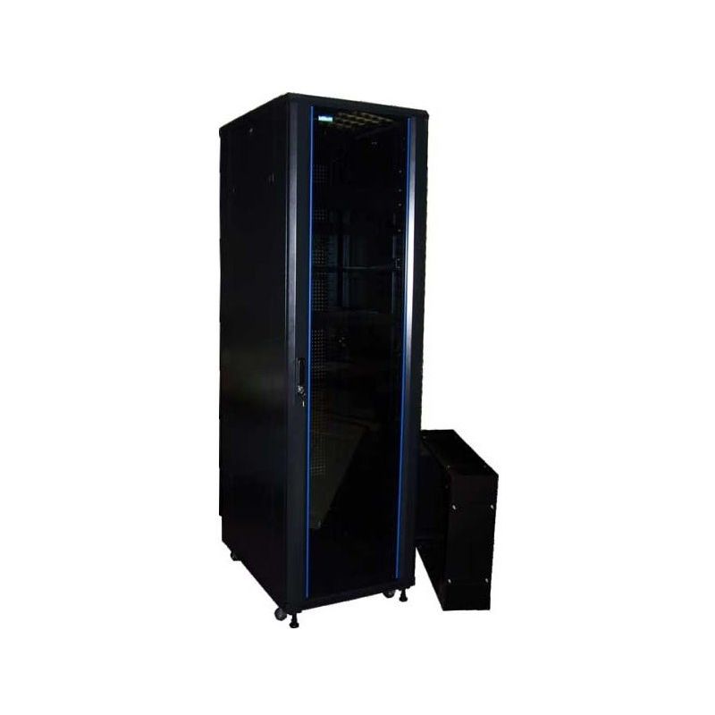 Шкаф серверный Lanmaster Business Advanced TWT-CBA-42U-6X8-00 42U 600x800мм без пер.дв. без задн.дв. 2 бок.пан. 800кг черный