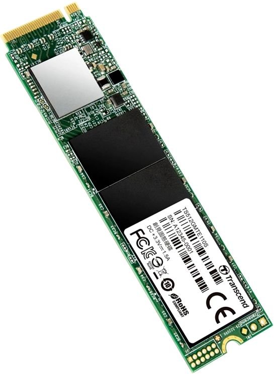 Флеш-накопитель Transcend Твердотельный накопитель SSD 512GB M.2 2280,PCIe Gen3x4, M-Key, 3D TLC, DRAM-less