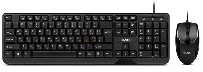 Набор клавиатура+мышь SVEN Standard 300 Combo USB черный