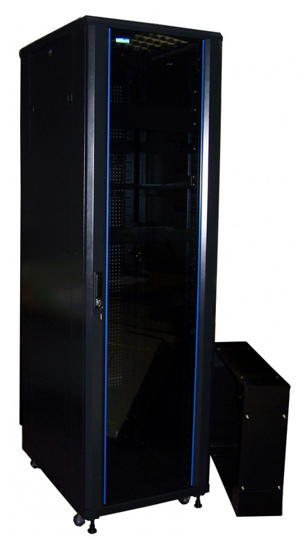 Шкаф серверный Lanmaster TWT-CBA-42U-8X10-00 42U 800x1000мм без пер.дв. 2 бок.пан. 800кг черный