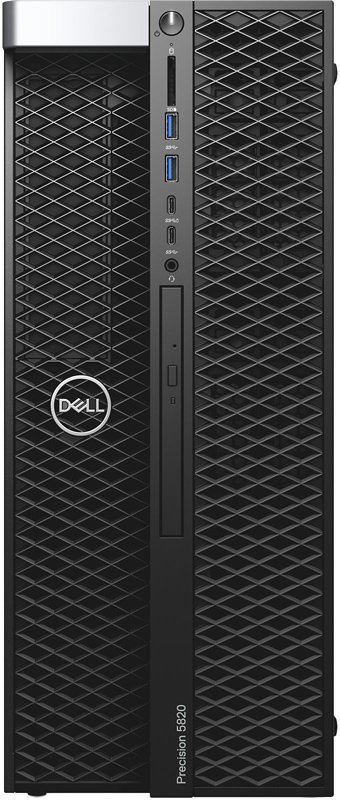 ПК Dell Precision T5820 MT i7 7800X (3.5)/16Gb/1Tb 7.2k/SSD256Gb/DVDRW/Windows 10 Professional Single Language 64 +W10Pro/GbitEth/950W/клавиатура/мышь/черный