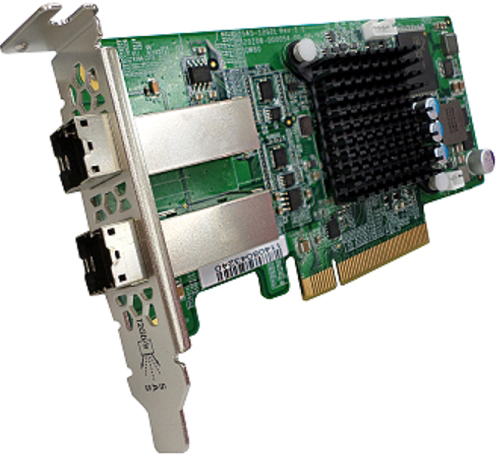 QNAP SAS-12G2E/SAS-12G2E-U/SAS-12G2E-D Dual-wide-port storage expansion card, SAS 12Gbps