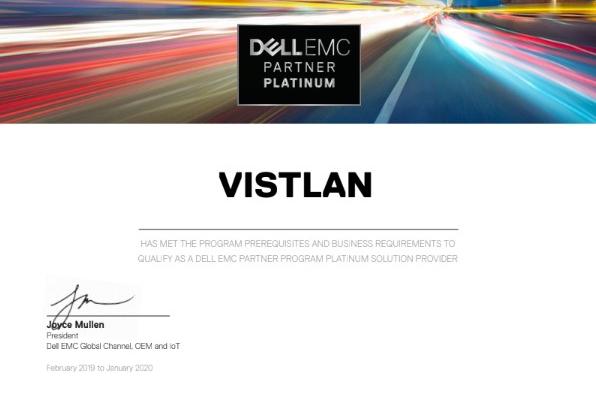 ВИСТЛАН — платиновый партнер компании Dell EMC