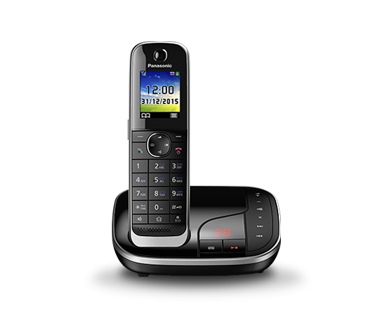 Беспроводной телефон  DECT Panasonic/ цветной, АОН, черный, автоответчик