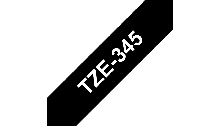 Лента Brother ламинированная TZe-345 (18 мм бел/черн, аналог TZ-345)
