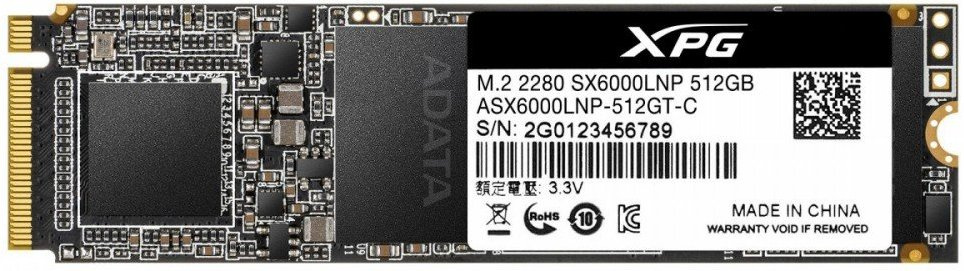 Накопитель SSD A-Data PCI-E x4 512Gb ASX6000LNP-512GT-C XPG SX6000 Lite M.2 2280