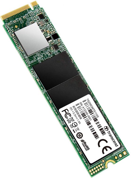 Флеш-накопитель Transcend Твердотельный накопитель SSD 256GB M.2 2280,PCIe Gen3x4, M-Key, 3D TLC, DRAM-less