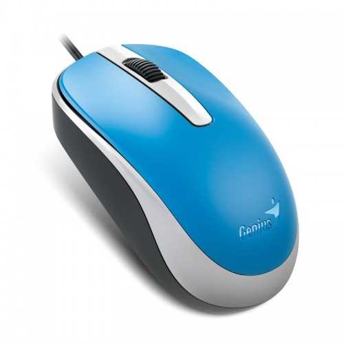Мышь Genius DX-120, USB (голубая, оптическая 1000dpi)