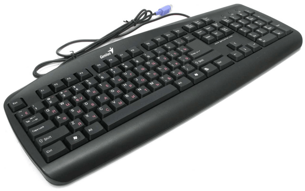 Клавиатура Genius KB-110 (PS/2), black, color box