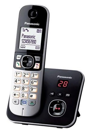 DECT-телефон Panasonic/ Дисплей - есть, АОН, громкая связь, полифония, цвет - чёрный