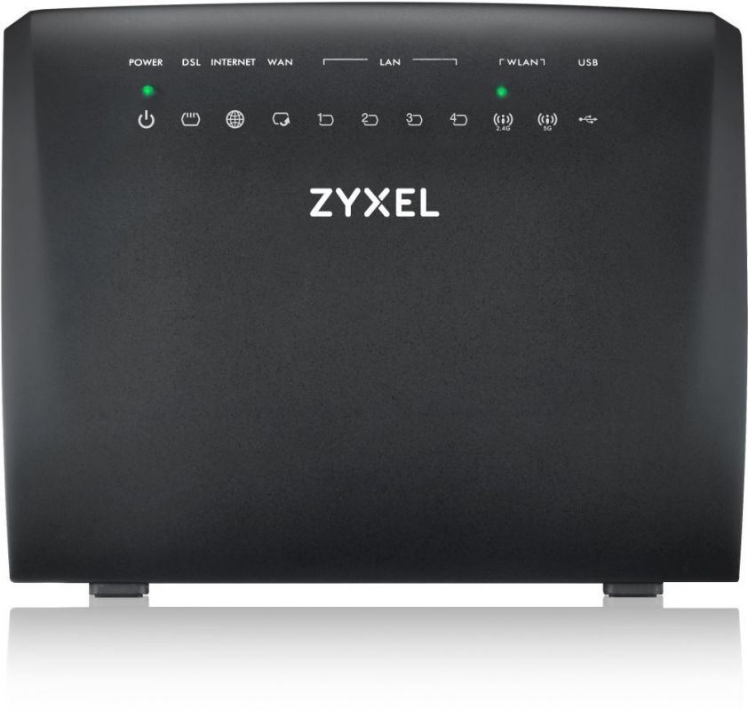 ZYXEL VMG3925-B10B Dual Band Wireless AC/N VDSL2 Combo WAN Gigabit Gateway VDSL2 profile 17a over POTS Gateway, GbE WAN, 4GbE LAN, 1 USB 2.0, WiFi 11n 2.4GHz 300Mbps , 5GHz 11ac 1.3Gb, EU+UK STD version