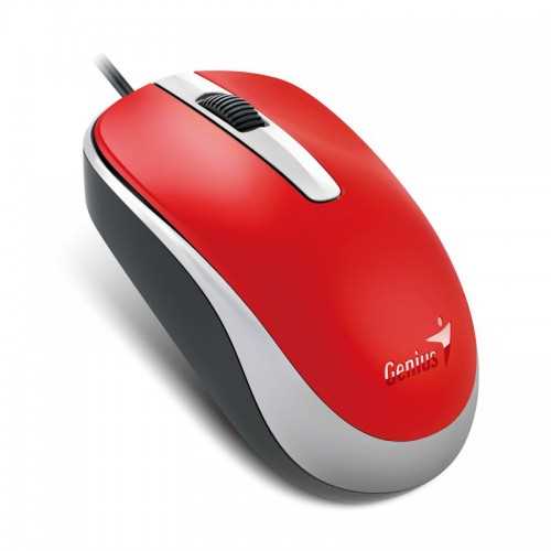 Мышь Genius DX-120, USB (красная, оптическая 1000dpi)