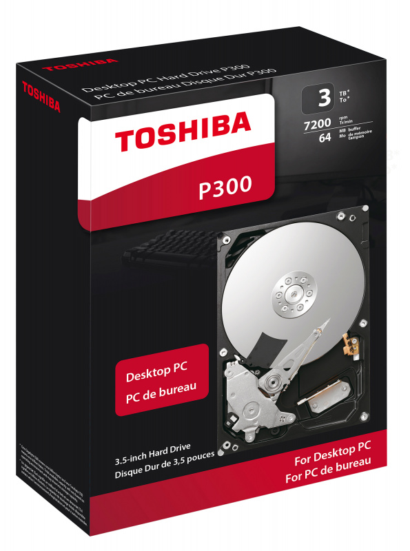 Накопитель на жестком магнитном диске TOSHIBA Жесткий диск TOSHIBA HDWD130EZSTA (S,U) P300 High-Performance 3ТБ 3,5" 7200RPM 64MB SATA-III (RTL)