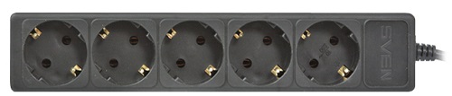 Extender SVEN Special base black 1,8 m (5 outlets), C14