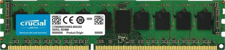 Crucial 4GB DDR3 1600 MT/s (PC3-12800) CL11 Unbuffered ECC UDIMM 240pin 1.35V/1.5V (4Gb 9 chip)