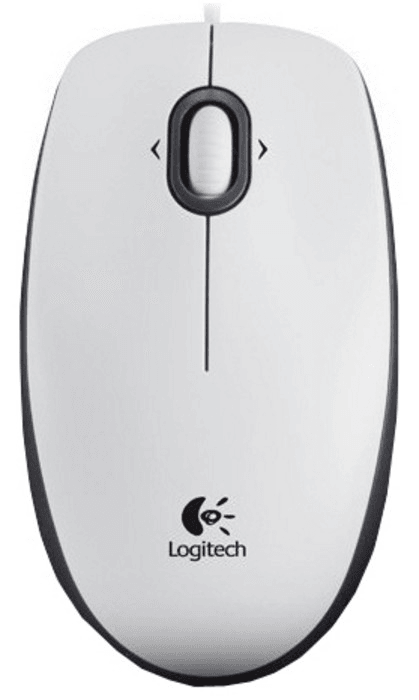 Мышь Logitech B100 белый оптическая (800dpi) USB (2but)