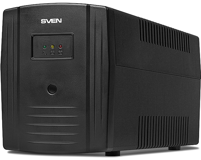 UPS SVEN Pro 400, linear-interactive, automatic voltage regulator, 240W, 400Va, 2 eurosockets, black, dimensions 100 х 295 х 145mm, 3.6kg.