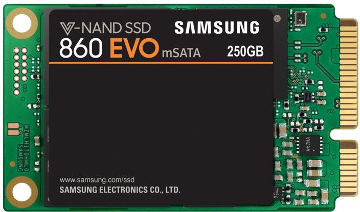 Samsung SSD 250GB 860 EVO, 3D V-NAND MLC, MJX, mSATA SATA 6Gb/s, R550/W520, IOPs 97000