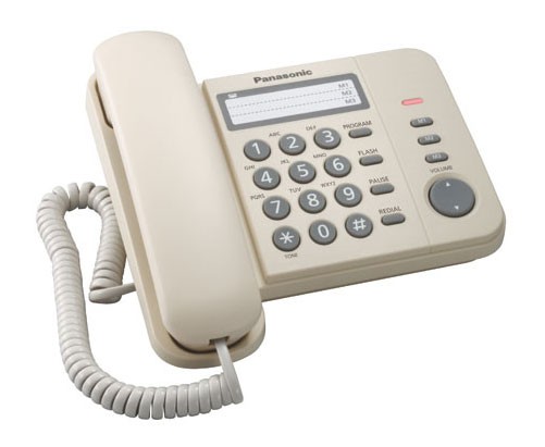 Телефон проводной Panasonic KX-TS2352RUJ бежевый (3 шт. в упаковке)