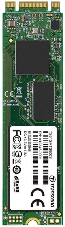 Флеш-накопитель Transcend Твердотельный накопитель SSD Transcend 64GB, M.2 2280 SSD, SATA3 B+M Key, MLC