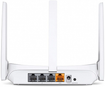 N300 multi-mode wireless router,  1 10/100Mbps WAN port, 3 10/100Mbps LAN ports, 3 external antennas, 1 Reset/WPS button