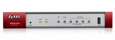 Межсетевой экран Zyxel USG20-VPN (USG20-VPN-RU0101F) 10/100/1000BASE-TX/SFP серебристый