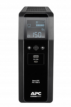 Back UPS Pro BR 1600VA, Sinewave, 960Watts,  LCD Interface, Automatic Volt Regulation, Ethernet Base-T RJ45 line surge protection, USB connectivity, USB charger 3A, 6 IEC320 C13 outlets battery backup and 2 IEC320 C13 surge protection, WхDхH 100х368х260mm