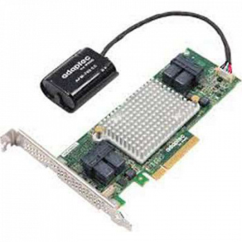 Adaptec RAID 81605Z SGL (Hybrid RAID 1, 10 RAID 0, 1, 10, 1E, 5, 6, 50 and 60, 16 ports int (4 SFF8643),1024 Cache,  кабель отдельно)