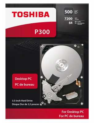 Жесткий диск Toshiba SATA-III 500Gb HDWD105EZSTA P300 (7200rpm) 64Mb 3.5" Rtl