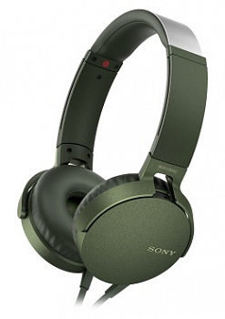 Гарнитура накладные Sony MDR-XB550AP 1.2м зеленый проводные оголовье (MDRXB550APG.E)