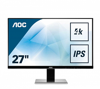 Монитор AOC 27" Professional U2777PQU(/01) черный IPS LED 16:9 DVI HDMI M/M матовая HAS Pivot 1000:1 350cd 3840x2160 D-Sub DisplayPort Ultra HD USB 7.3кг