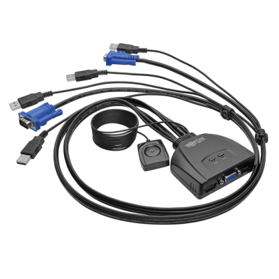 Коммутатор Tripp Lite B032VU2 with 5ft built in cables, and one USB to PS/2 adapter. Adapter works with Windows and Linux.