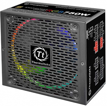 Блок питания Thermaltake ATX 750W Toughpower Grand RGB Sync 80+ gold (24+4+4pin) APFC 140mm fan color LED 9xSATA Cab Manag RTL