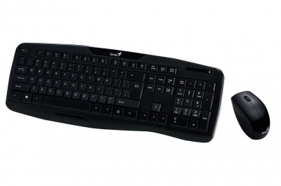 Комплект Genius беспроводной клавиатура + мышь KB-8000X, USB, Black, RU, 2.4GHz