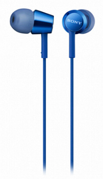 Гарнитура вкладыши Sony MDR-EX155AP 1.2м синий проводные в ушной раковине (MDREX155APLI.E)