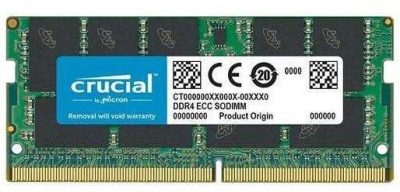Crucial 16GB DDR4 2666 MT/s (PC4-21300) CL19 DR x8 ECC Unbuffered SODIMM 260pin