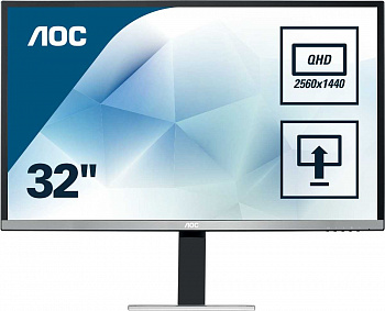 Монитор AOC 32" Professional Q3277PQU(00/01) черный AMVA LED 16:9 DVI HDMI M/M матовая HAS Pivot 300cd 2560x1440 D-Sub DisplayPort QHD USB 11.55кг