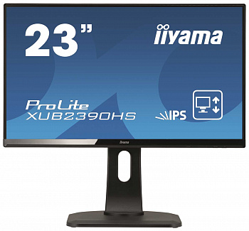 Монитор Iiyama 23" ProLite XUB2390HS-B1 черный IPS LED 5ms 16:9 DVI HDMI M/M матовая HAS Pivot 250cd 178гр/178гр 1920x1080 D-Sub FHD 5.4кг