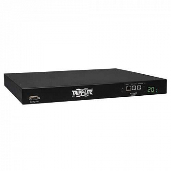 3.2-3.8kW Single-Phase ATS/Switched PDU, LX Platform Interface, 200-240V Outlets (8 C13 & 2 C19), 2 C20, 12ft Cord, 1U Rack-Mount, TAA