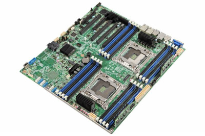 Intel® Server Board S2600CWTR, 2 x LGA2011-3, Xeon E5-2600(v3/v4), 16 x DDR4 ECC RDIMM/LRDIMM Up to 512 GB, 2x10GB LAN, 3xPCI-E x8+2xPCI-e x16+1xPCI-E x4, 10 SATA-3 Ports, 7 USB Ports, SSI EEB 12"x 13"